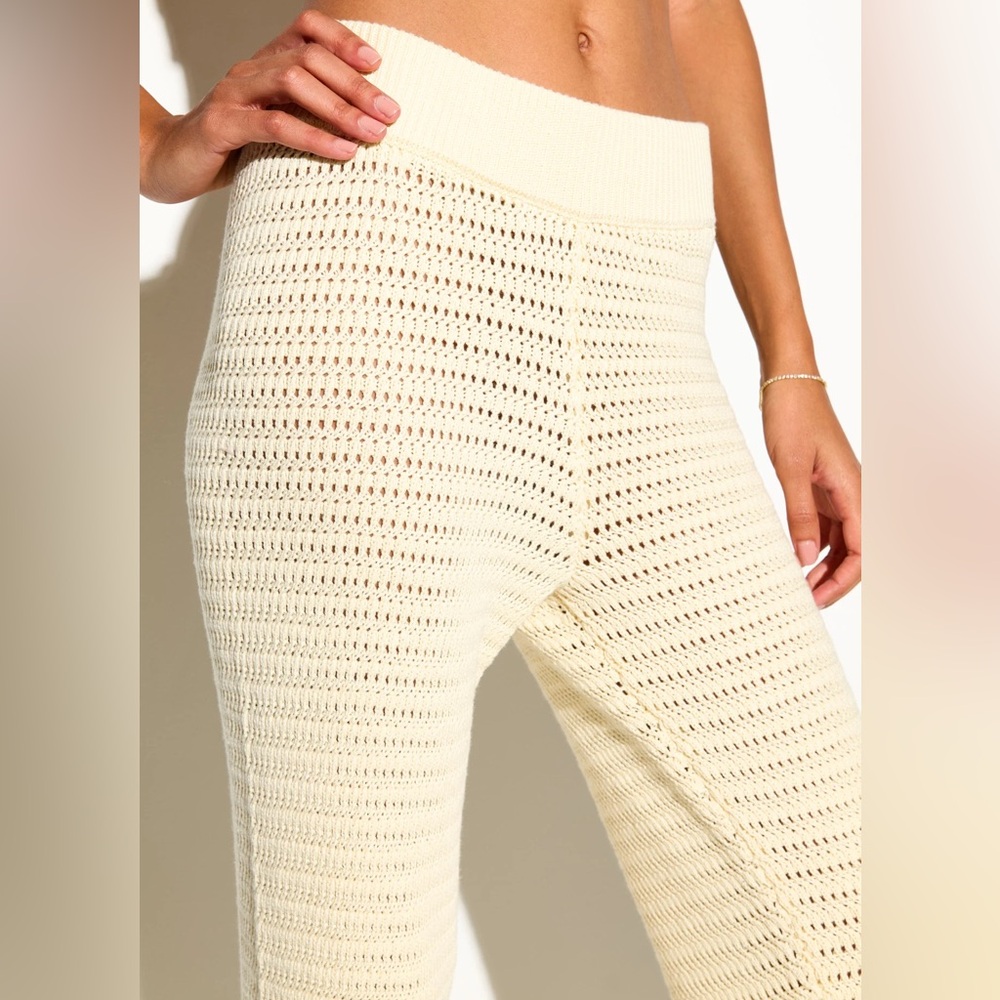 NWT Spiritual Gangster Cream Halston Crochet Pant in XL / retail $128 - Picture 3 of 4